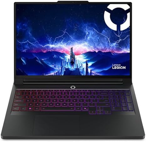 Lenovo Legion Pro 7i Gen 10, 16-inch RTX 5090 gaming laptop with RGB keyboard, product photograph